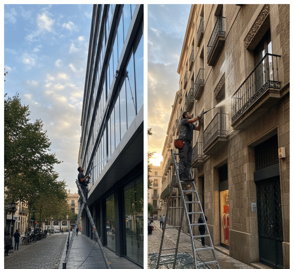 Limpieza de Fachadas hasta 10 metros ( sin medios auxiliares )